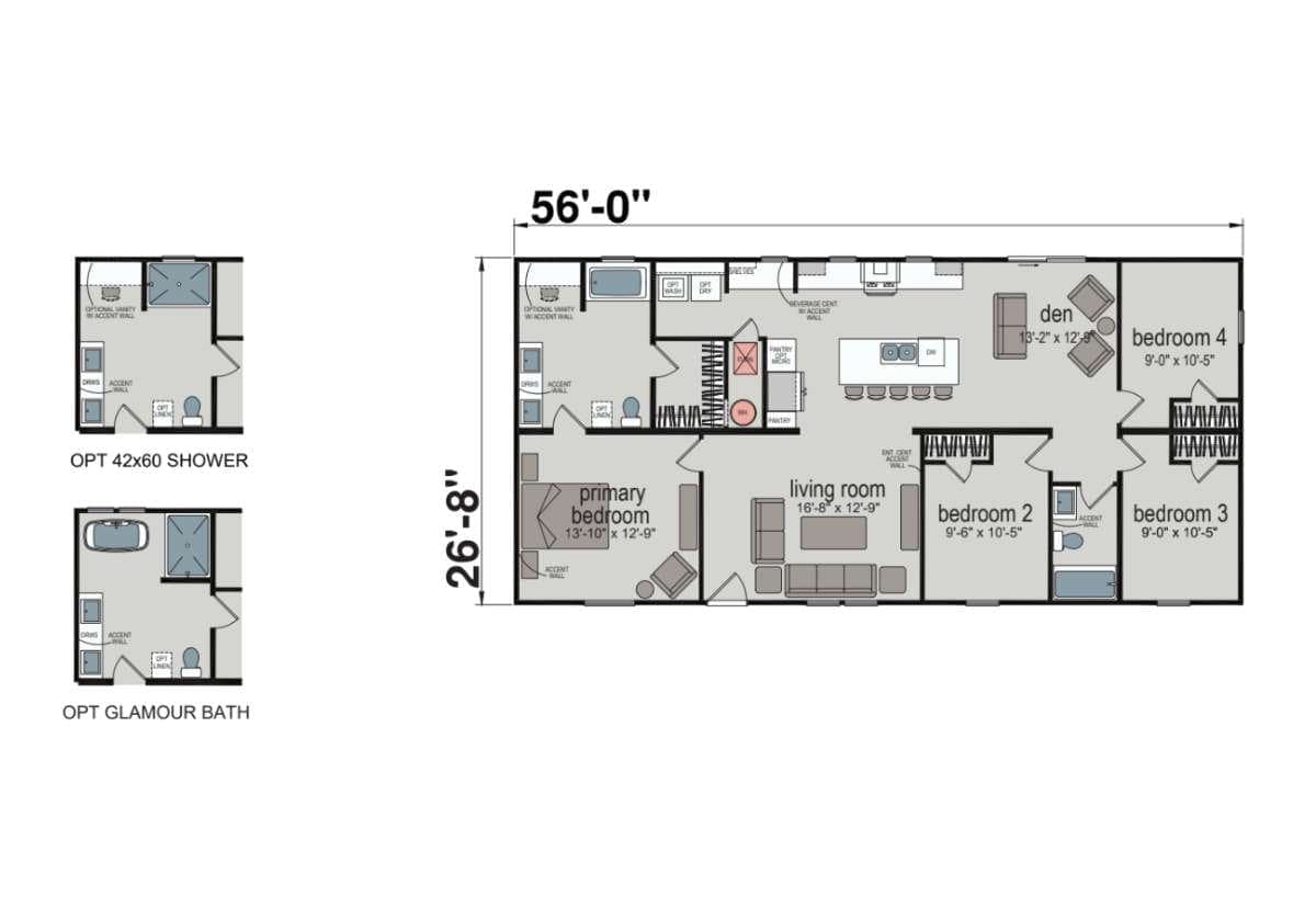 The Sunrise - Double Wide manufactured home by Skyline Homes